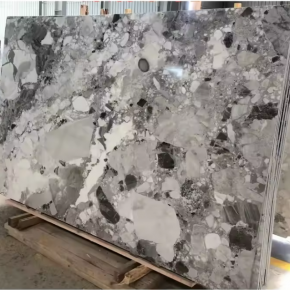 Natural Stone Polished Panda Grey Marble Slab For Floor Wall Tiles Kitchen Island Stairs