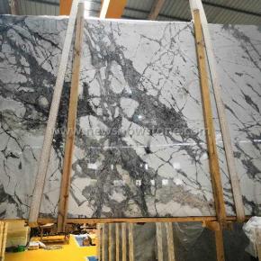 Polished invisible blue marble stone slabs for sale 