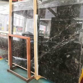 Dark Emperador marble jumbo slab