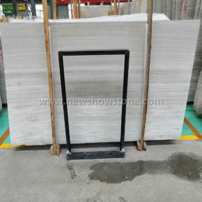  White Wood Marble Gangsaw Slab