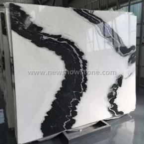 China Building Material Panda White Marble Bookmatch 