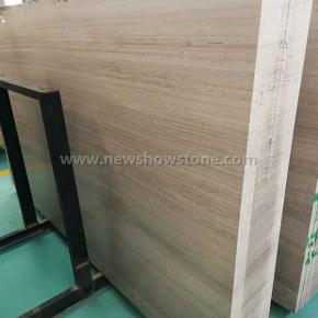 Polished White Wood Grain Marble