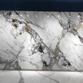 Polished Sintered Stone Slab Big Tile Slab Artificial Stone 