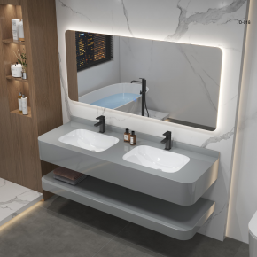 Sintered Stone Intergrated Sink Bathroom Vanity Artificial Stone Washbasin Porcelain Sintered Stone Sink