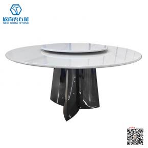 Natural Backlit Marble Blue Crystal Sintered Dining Table Interior Decoration