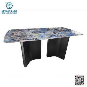 Factory direct customizable Luxury Natural Sintered Table Top Modern Marble Luxury Dining Table