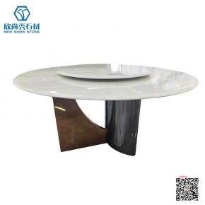 Sintered stone Round Dining Table Set Zone Turntable Dining Room Furniture Modern Home Dining Tables