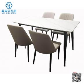 New Products Hotel Modern Luxury Sintered Stone Dining Table Set Nordic