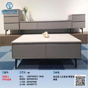 Sintered stone TV cabinet light luxury slate living room home tv stand and coffee table small apartment floor cabinet tea table