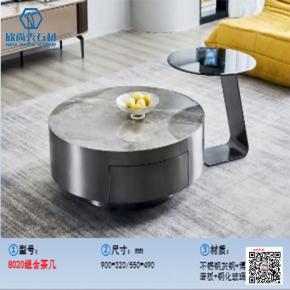 Italian modern simple rock plate coffee table round size combination with drawers creative TV cabinet living room household