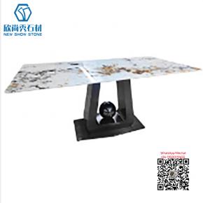 TA-16 BLACK FAMILY LIVING ROOM LONG SINTERED STONE DINNING TABLE 