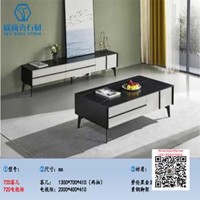 TA-29 BLACK LONG FAMILY SINTERED STONE TABLE ROOM WITH TWO DESKSFOOT DOUBLE TABLE FOR DRINKG TEA 7