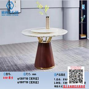 TA-33 WHITE ROUND FAMILY SINTERED STONE TABLE ROOM WITH TWO DESKSFOOT DOUBLE TABLE FOR DRINKG TEA 7