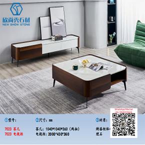 TA-38 Modern Marble Tea Table living room TV cabinet combination small-sized storage table round glass tea table