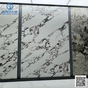 Glossy Marble Look Artificial Stone for dinning table and wall tiles sintered Stone