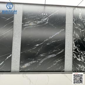 Top Quality Black Knight Artificial Stone Marble Look 2600x800mm Matt Sintered Stone Slab For Countertops Bar Island