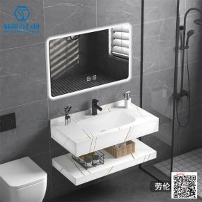  2025 Sintered Stone Hot Integrated Thermally Bent Sink Basin Combination Bending Seamless Integrated Bathroom Basin 