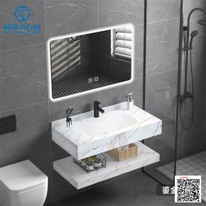 Modern Sintered Stone Hot Integrated Thermally Bent Sink Basin Combination Bending Seamless Integrated Bathroom Basin 