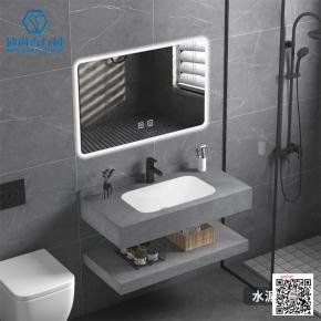 Chinese Sintered Stone Hot Integrated Thermally Bent Sink Basin Combination Bending Seamless Integrated Bathroom Basin 