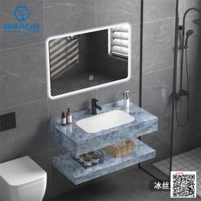 Luxury Sintered Stone bathroom cabinet one seamless   basin cabinet wash basin 