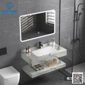 Best selling Luxury Sintered Stone bathroom cabinet one seamless   basin cabinet wash basin 