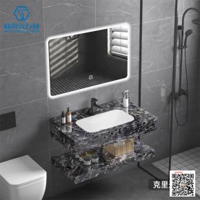  2025 Hot Integrated New design luxury style Home and Hotel Modern sintered stone seamless basin bathroom