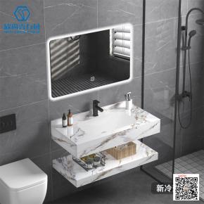  Factory price  sintered slab integrated countertop bathroom cabinet wash basin single basin washbasin bathroom countertop 