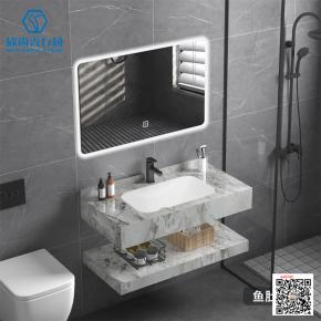 Best Quality Sintered Stone Hot Integrated Thermally Bent Sink Basin Combination Bending Seamless Integrated Bathroom Basin 