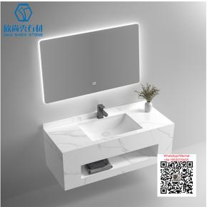 PA-03 ASH 2025 Modern western Sintered Stone Hot Bending Integrated Thermally Bent Sink Basin Combination  Bathroom Basin 