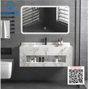 PA-05 PANDORA WHITE 2025 Modern western Sintered Stone Hot Bending Integrated Thermally Bent Sink Basin Combination  Bathroom Basin 