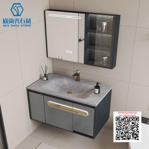 SI-15 GREY 2025 Modern western Sintered Stone Hot Bending Integrated Thermally Bent Sink Basin Combination  Bathroom Basin