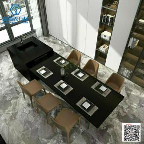 Best Selling Black Stone Large Size Table Island Countertops 1200x2700x12mm Sintered Stone