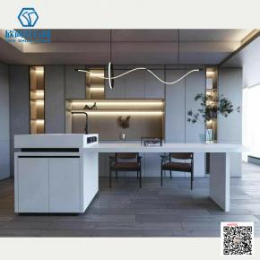  New Products Artificial Integrated Kitchen Island Modern Artificial  Sintered Stone Table Top