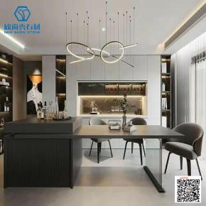 2025 New Products Artificial Integrated Kitchen Island Modern Artificial Kitchen Sintered Stone Table Top