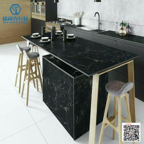 Black sintered stone countertop sintered stone kitchen island countertop