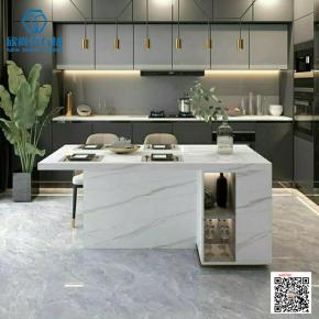 Full body  sintered stone slab for Open kitchen Island countertops