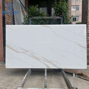   Sintered Stone Calacatta White Countertop Sintered Stone Polished Glazed Slab 