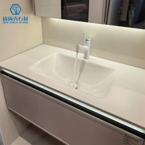 2025 Pure White Hot Bending Seamless Rock Slab Bathroom Toilet Sink Sintered Stone Wash Basin