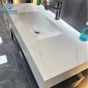 Popular Simple Hot Bending Seamless Rock Slab Bathroom Toilet Sink Sintered Stone Wash Basin