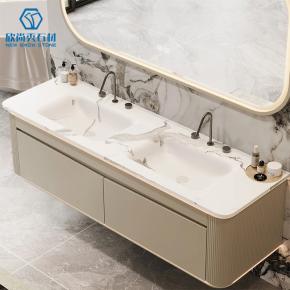 Bathroom Wall-Hung Single Washbasin Hot Bending Sintered Stone Bathroom Sinks